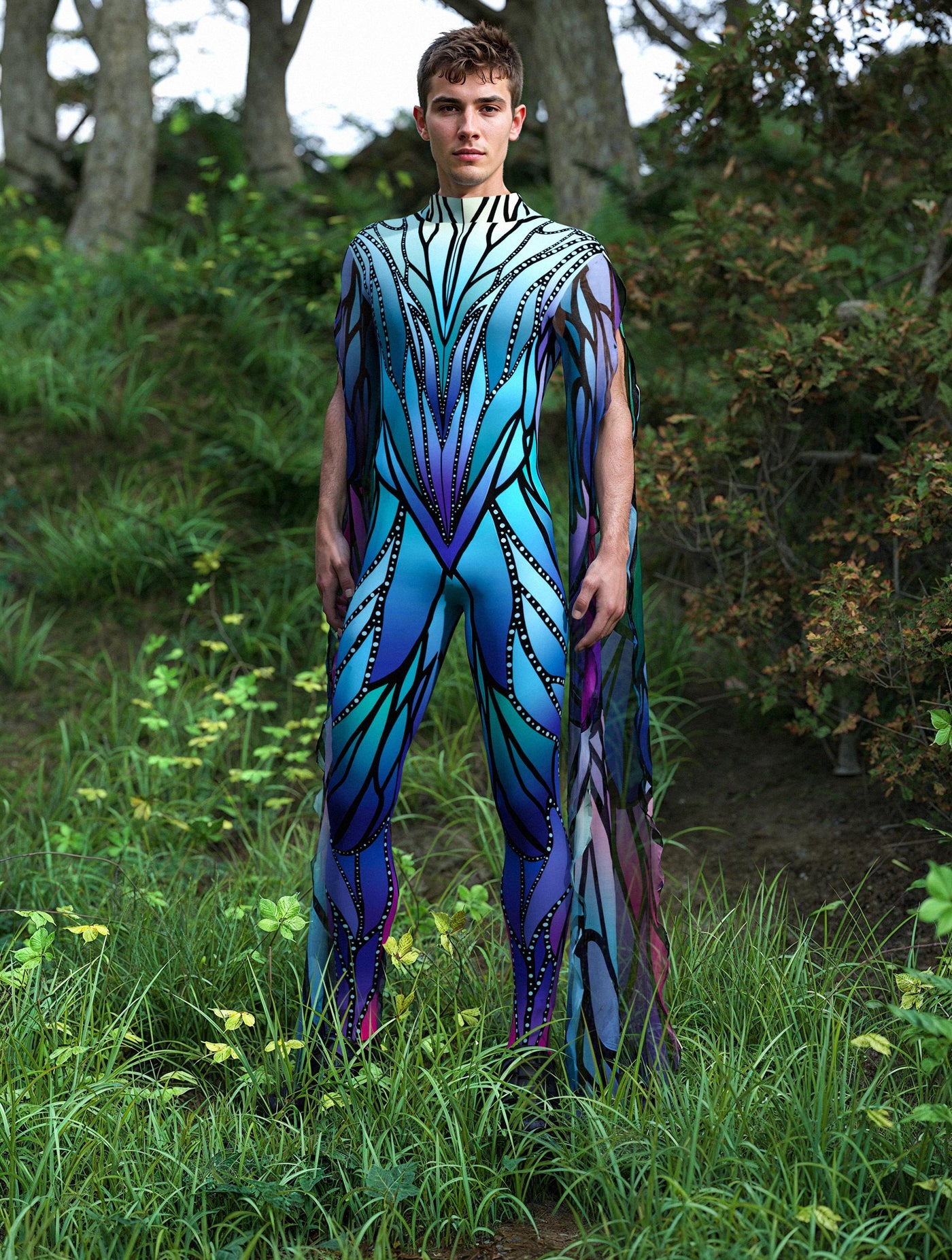 Azure Elemental Male Winged Costume