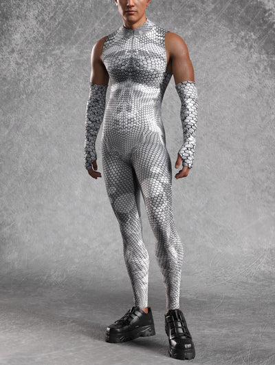 Myriad Walker Silver Male Sleeveless Costume