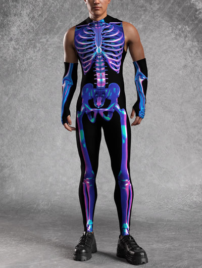 Shifty Skeleton Male Sleeveless Costume