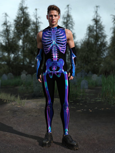 Shifty Skeleton Male Sleeveless Costume