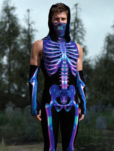 Shifty Skeleton Male Sleeveless Costume