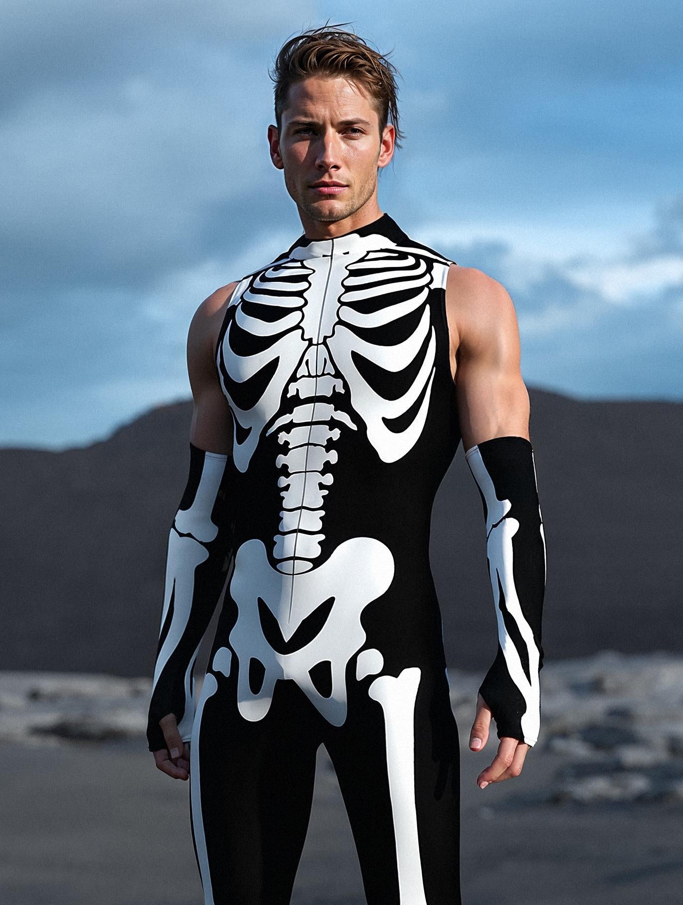 BnW Bossy Skeleton Male Sleeveless Costume
