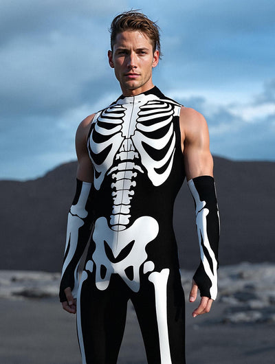 BnW Bossy Skeleton Male Sleeveless Costume