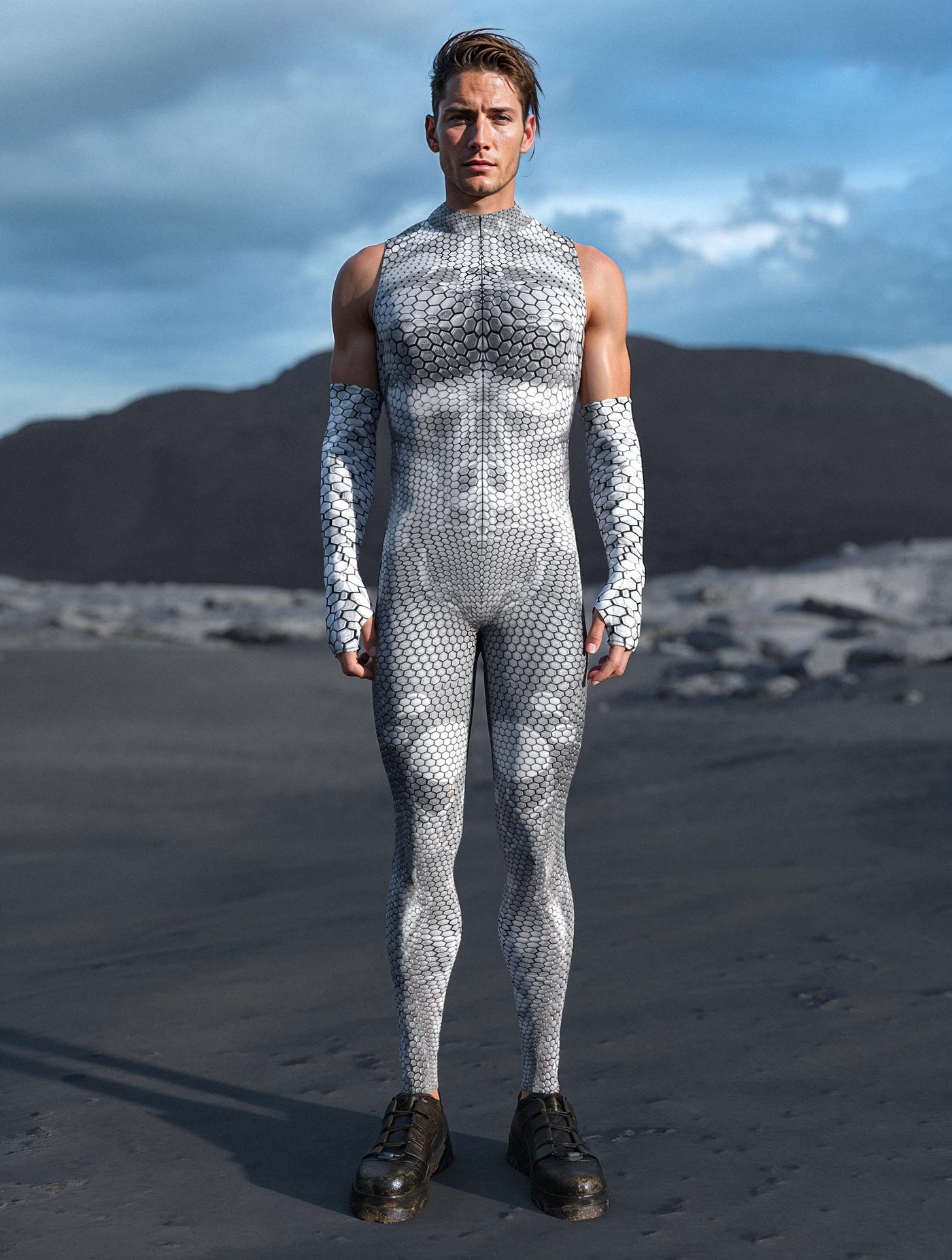 Myriad Walker Silver Male Sleeveless Costume
