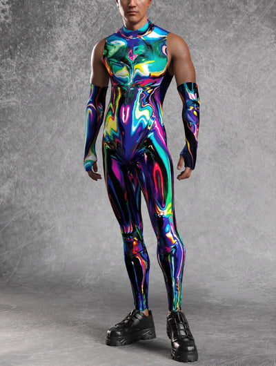 Chrome Delight Male Sleeveless Costume