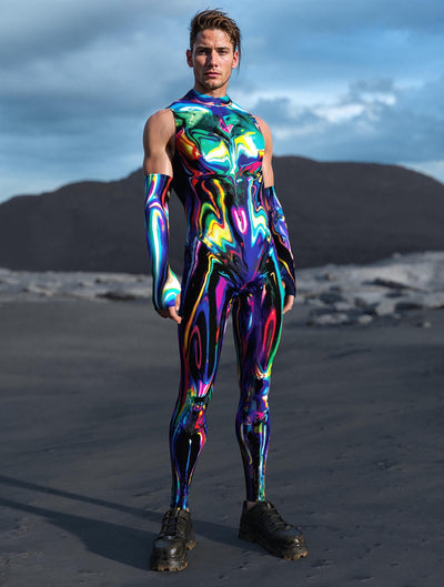 Chrome Delight Male Sleeveless Costume