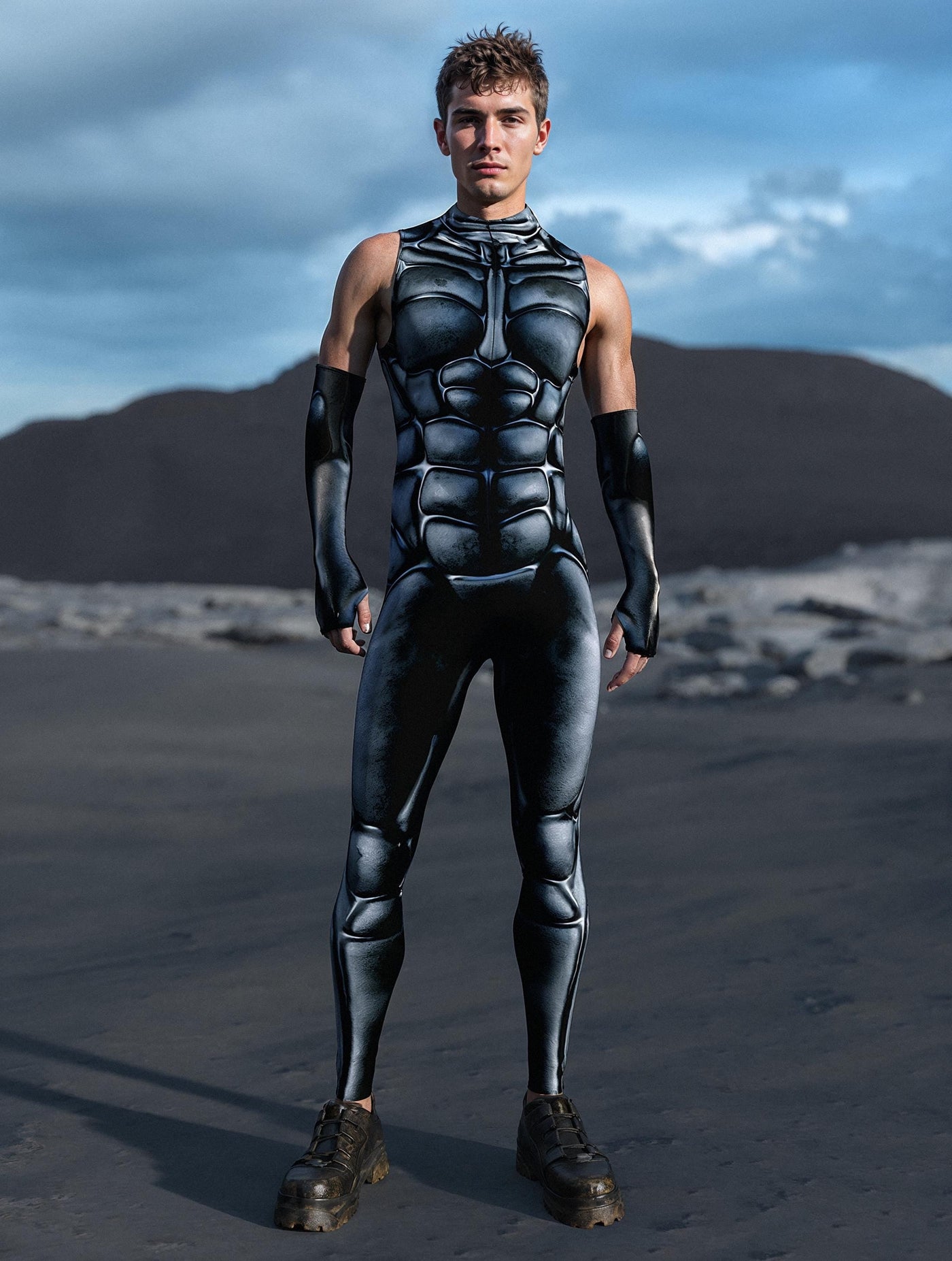 Desert Suit Male Sleeveless Costume