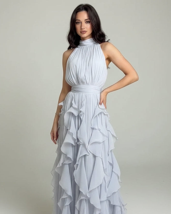 "Orlena" French Elegant Irregular Layered Dress