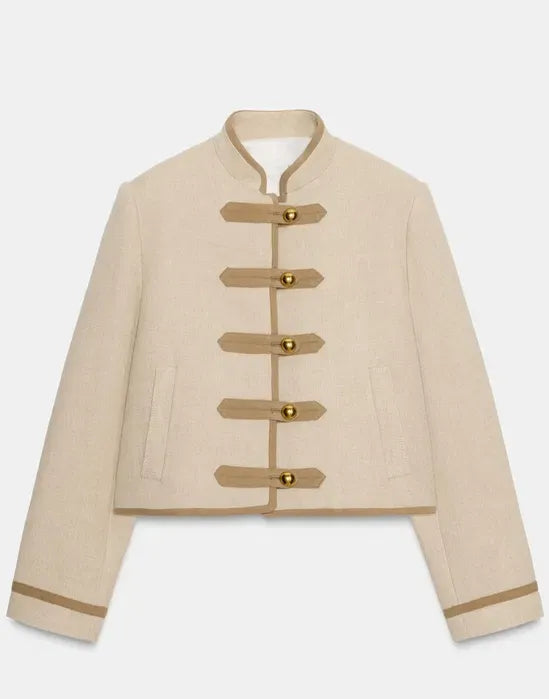 Buttoned Jacket "Napoleone" Beige