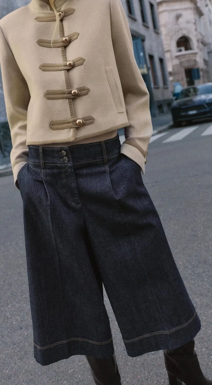 Buttoned Jacket "Napoleone" Beige