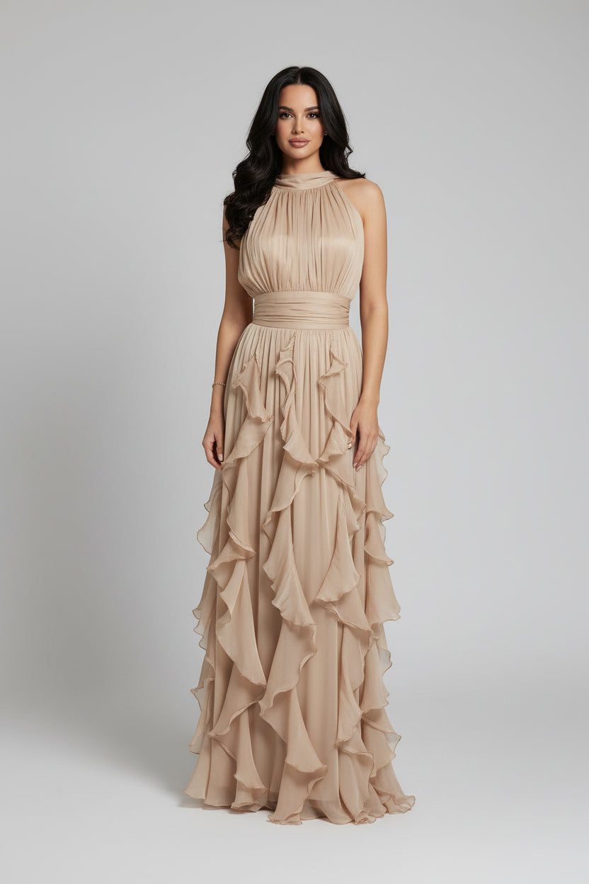 "Orlena" French Elegant Irregular Layered Dress