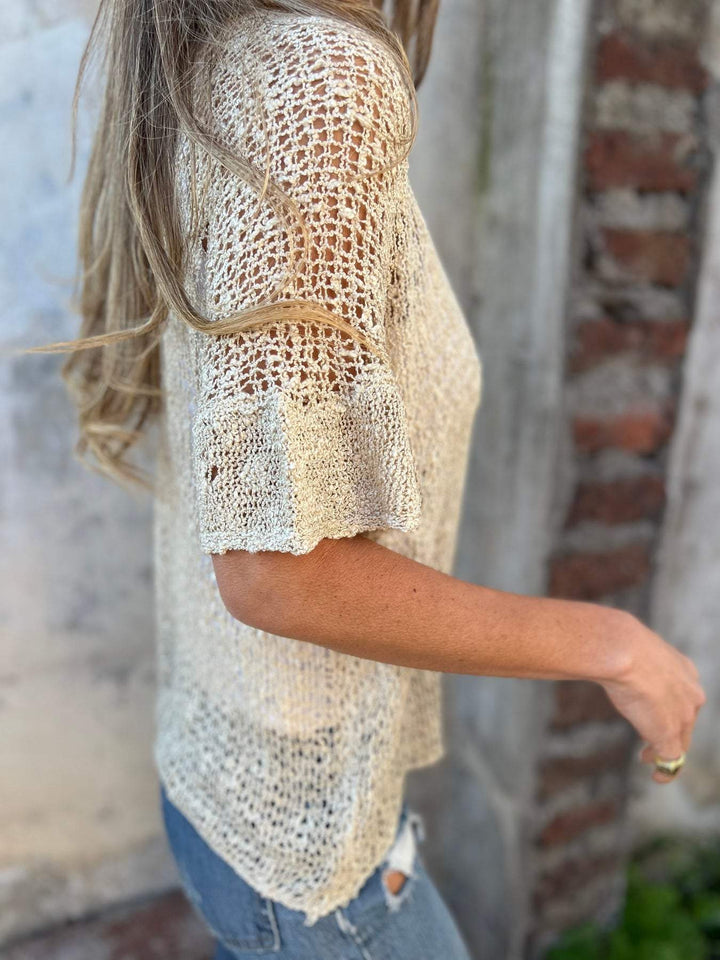 Ivonie™ - Elegant Textured Top - Celestia Couture