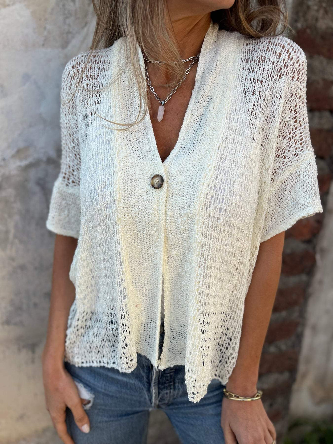 Ivonie™ - Elegant Textured Top - Celestia Couture
