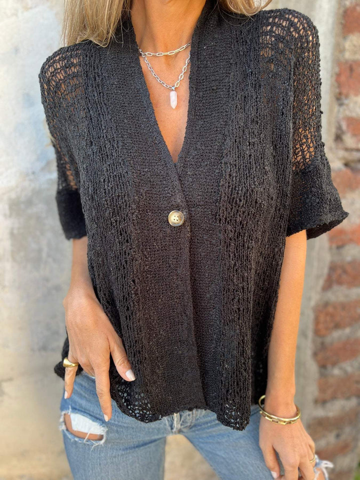 Ivonie™ - Elegant Textured Top - Celestia Couture