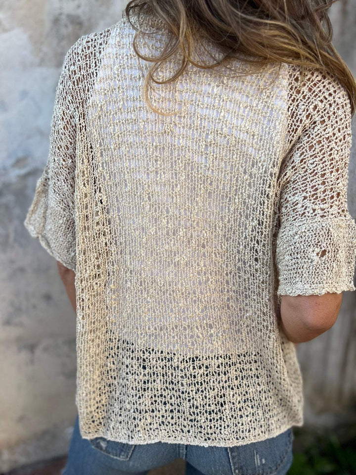 Ivonie™ - Elegant Textured Top - Celestia Couture