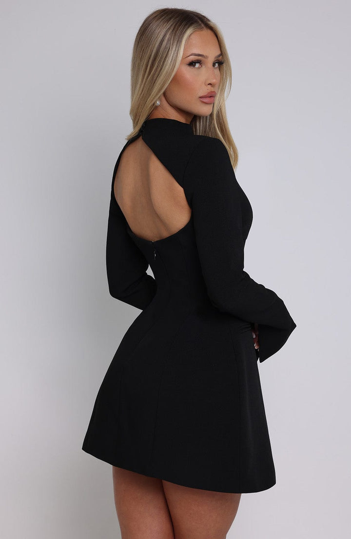 Kelly Mini Dress - Black - Celestia Couture