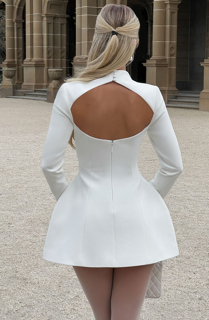 Kelly Mini Dress - Ivory - Celestia Couture