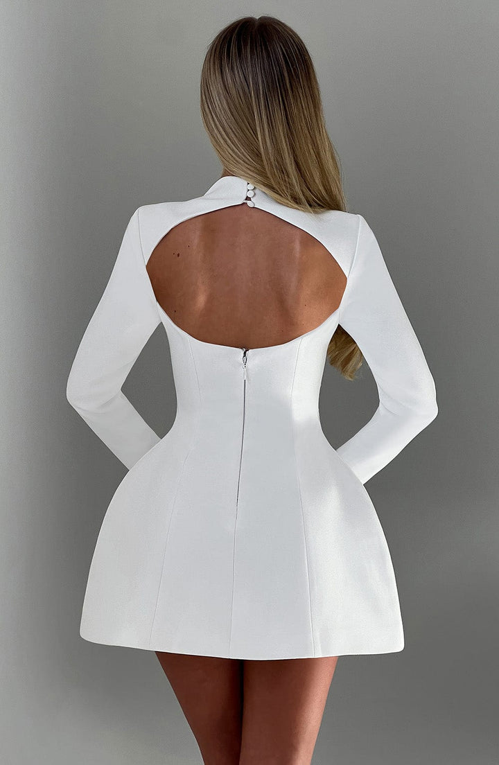 Kelly Mini Dress - Ivory - Celestia Couture