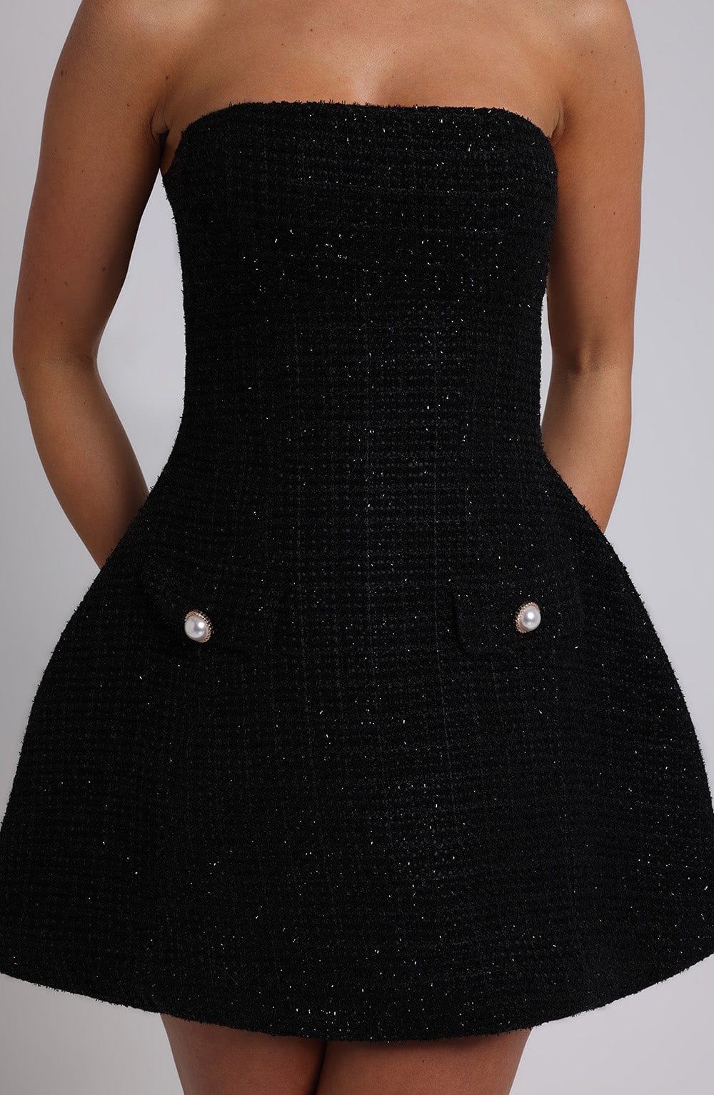 Lottie Mini Dress - Black - Celestia Couture