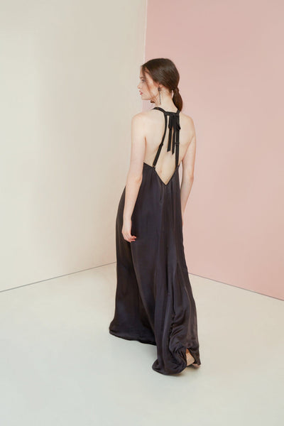 Black Sakura Maxi Dress