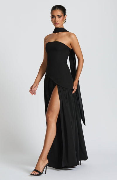 Aliyah Maxi Dress - Black