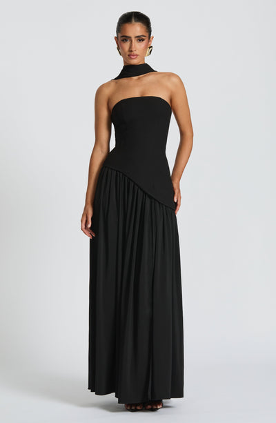 Aliyah Maxi Dress - Black