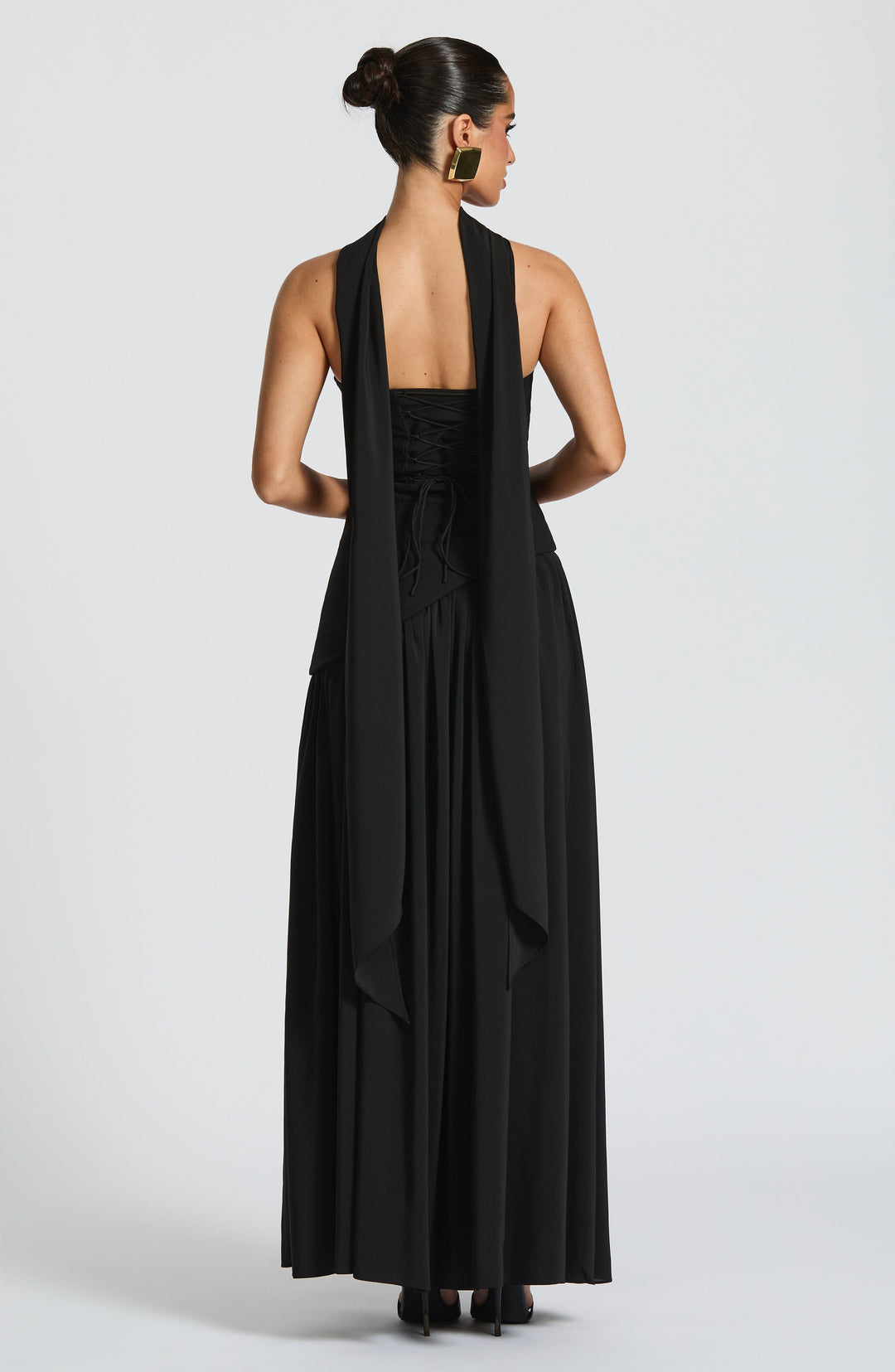 Aliyah Maxi Dress - Black - Celestia Couture