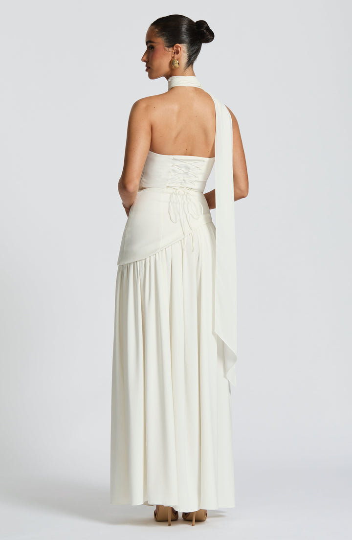 Maliyah Maxi Dress - Ivory - Celestia Couture