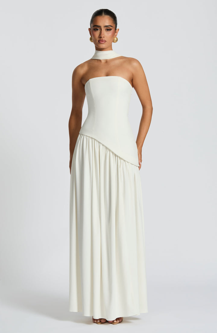 Maliyah Maxi Dress - Ivory - Celestia Couture