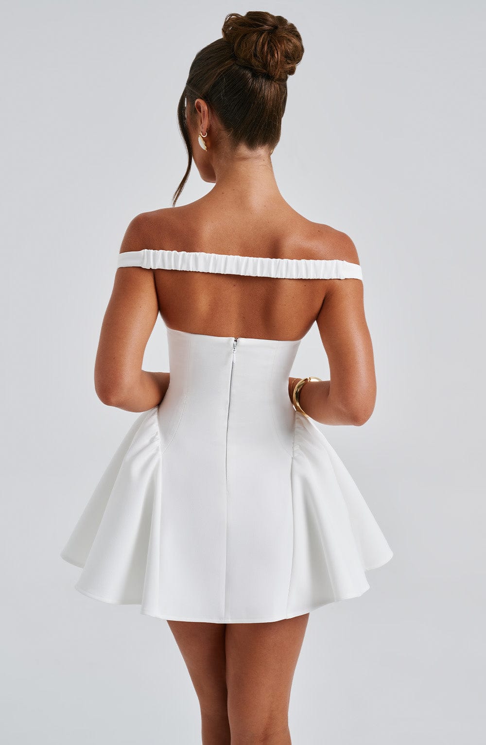 Marla Mini Dress - Ivory - Celestia Couture