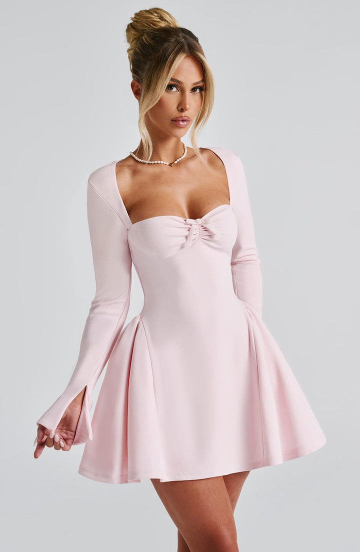 Megan Mini Dress - Blush - Celestia Couture