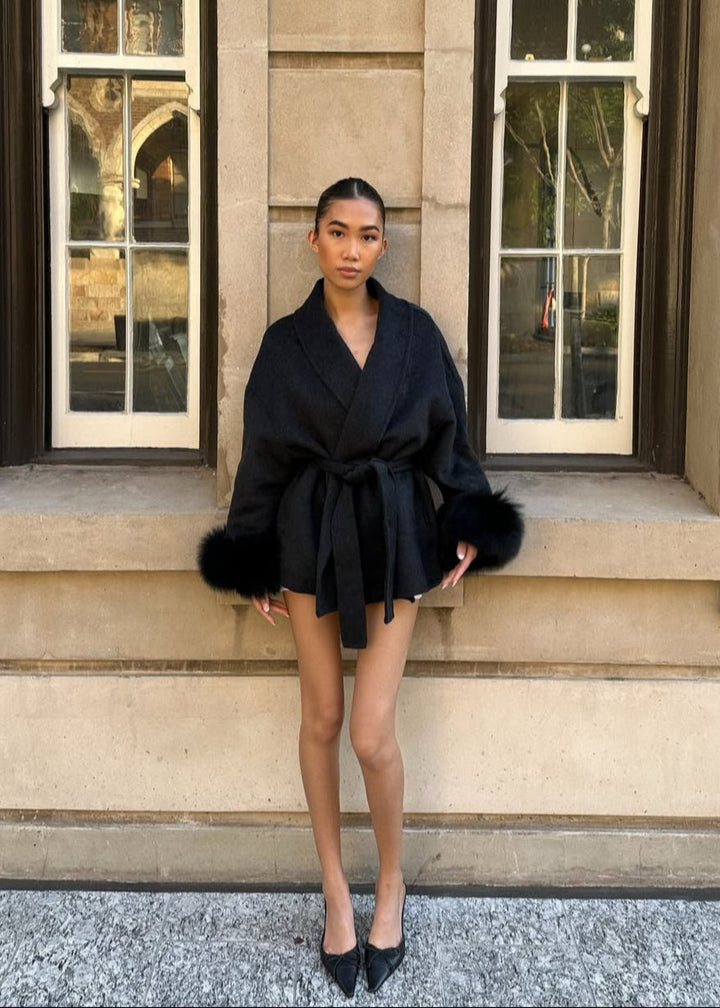 Natasha Wool Coat - Black