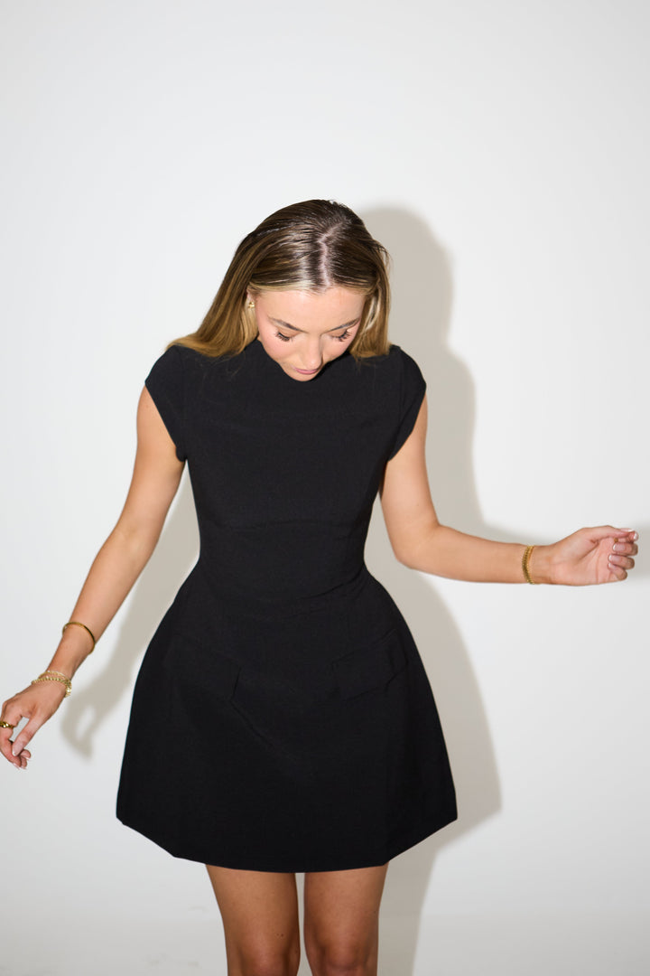 Celestia Cap Sleeve Mini Dress - Celestia Couture
