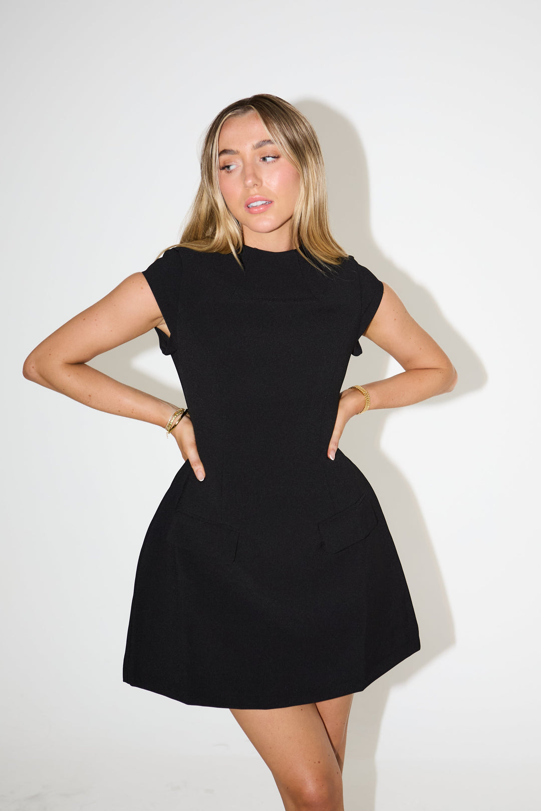 Celestia Cap Sleeve Mini Dress - Celestia Couture