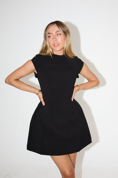 Celestia Cap Sleeve Mini Dress - Celestial Couture