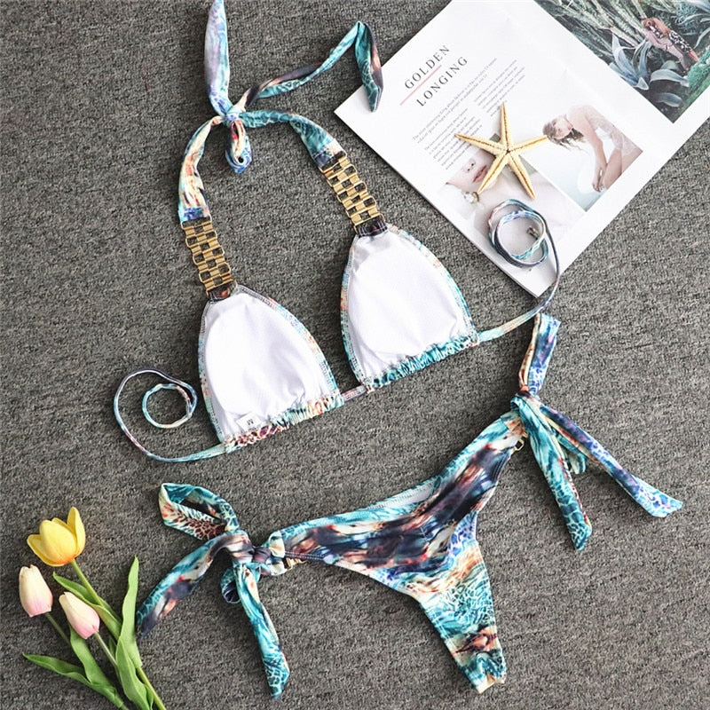 Triangle Boho Glamour Bikini&
