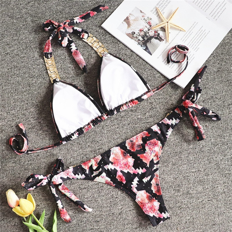 Triangle Boho Glamour Bikini&