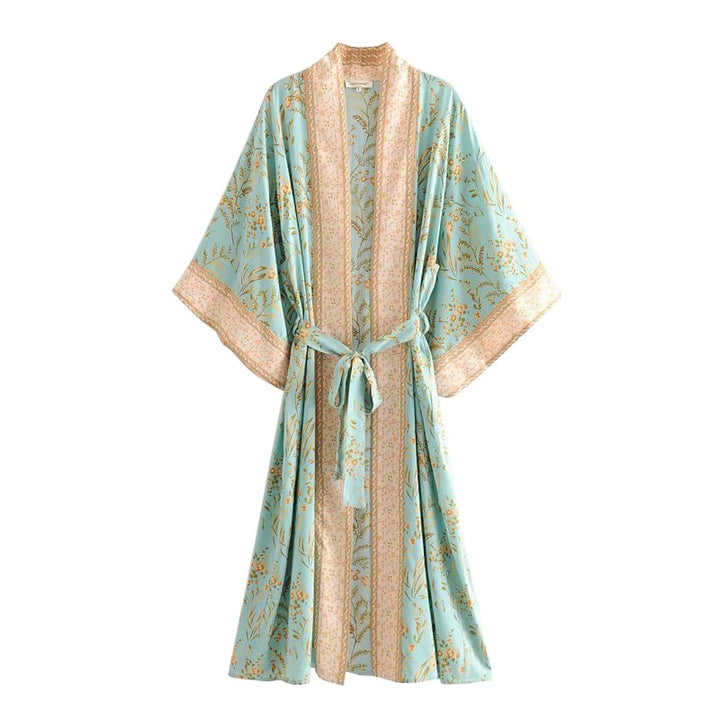 Boho Chic Turquoise Kimono