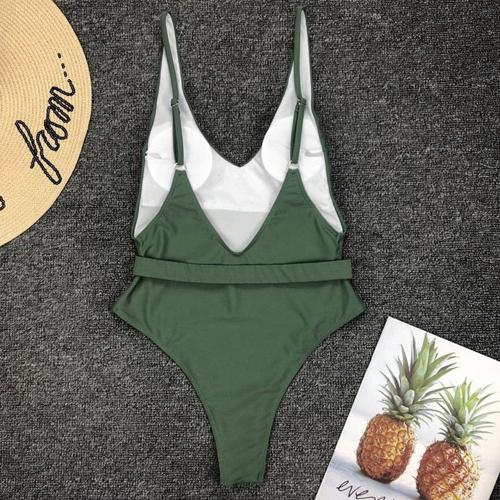 High cut one piece Swimsuit