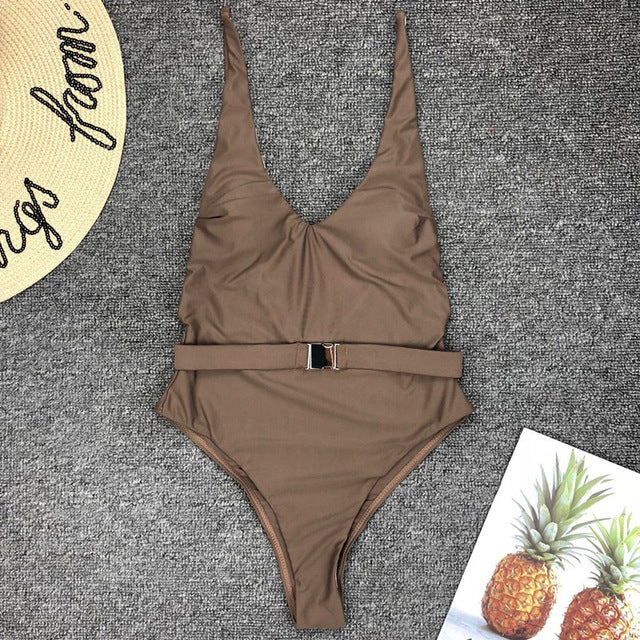 High cut one piece Swimsuit