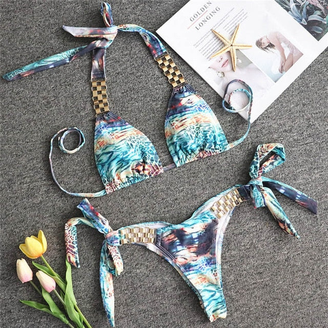 Triangle Boho Glamour Bikini&