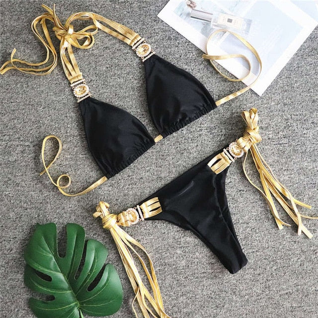 Triangle Boho Glamour Bikini&