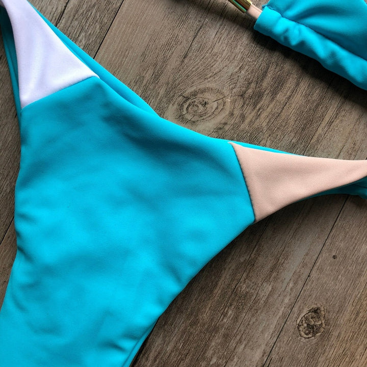 Triangle Print Bikini&