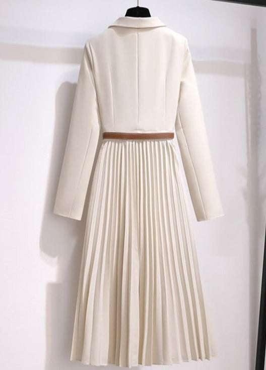 TARRA BLAZER PLEATED DRESS - Celestia Couture