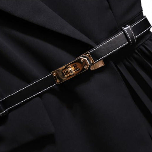 TARRA BLAZER PLEATED DRESS - Celestia Couture