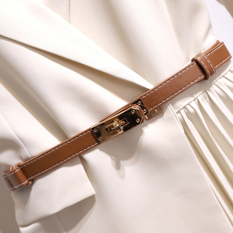 TARRA BLAZER PLEATED DRESS - Celestia Couture