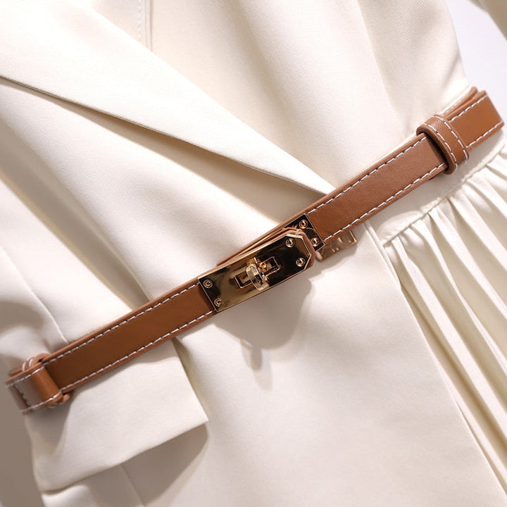 TARRA BLAZER PLEATED DRESS - Celestia Couture