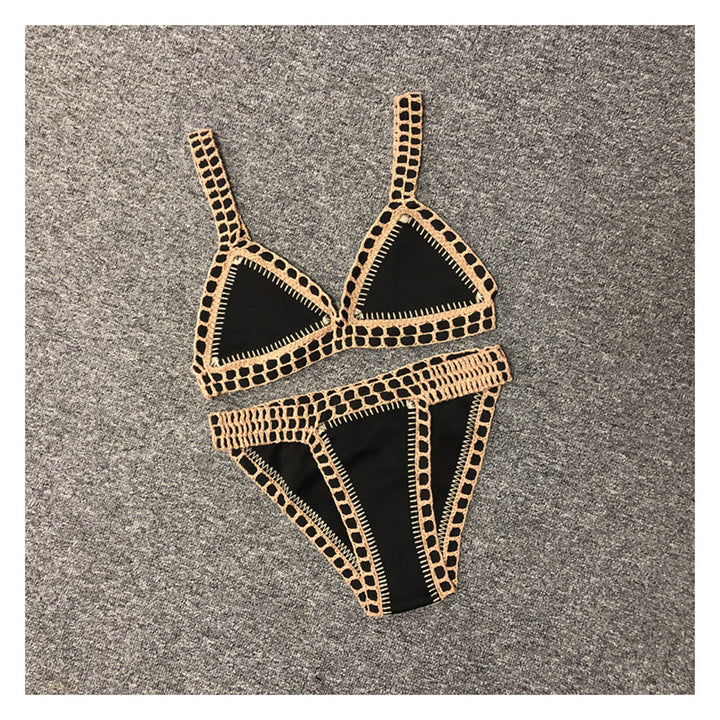 Crochet Black Bikini Set