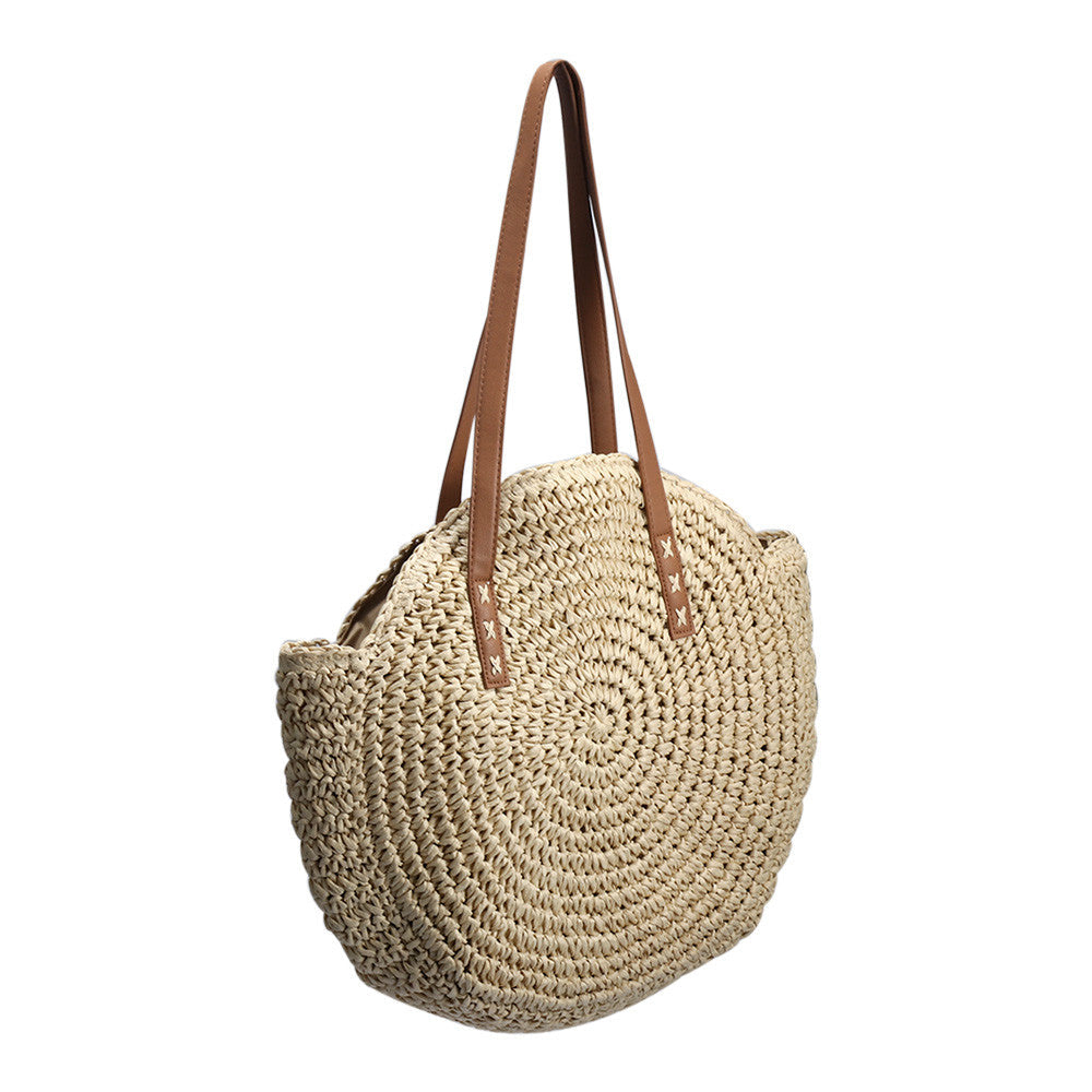 Borsa da spiaggia in paglia di rattan