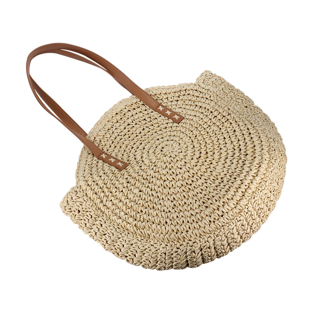 Borsa da spiaggia in paglia di rattan